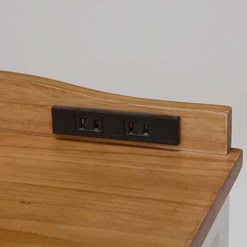 萩原 FAX台 幅96cm キャスター付 ナチュラル×ホワイト MFX-8209NW 1台(ご注文単位1台)【直送品】