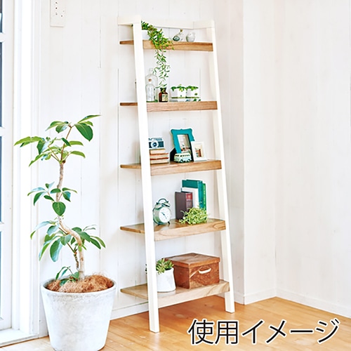 萩原 オープンラック 幅62cm 5段 ホワイト RCC-1771WH 1台(ご注文単位1台)【直送品】