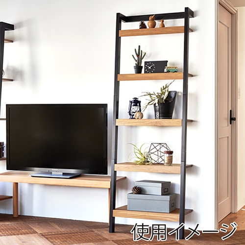 萩原 オープンラック 幅62cm 5段 ブラック RCC-1771BK 1台(ご注文単位1台)【直送品】