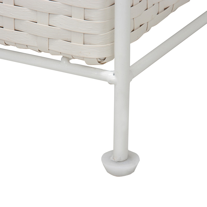 萩原 ランドリーラック 幅15.5cm 3杯 ホワイト RAN-2405WH 1台(ご注文単位1台)【直送品】