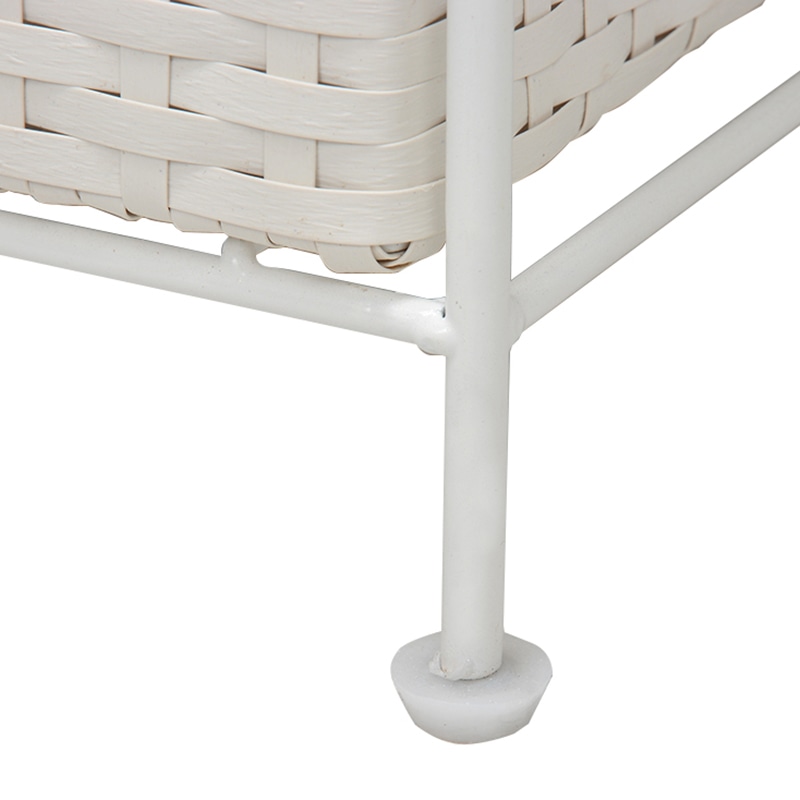 萩原 ランドリーラック 幅20.5cm 4杯 ホワイト RAN-2406WH 1台(ご注文単位1台)【直送品】