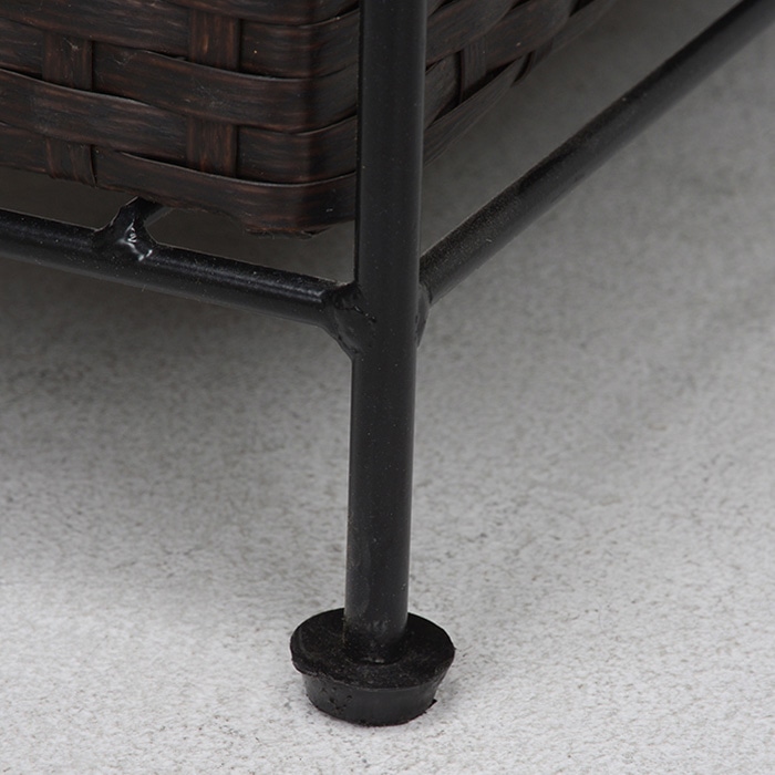 萩原 ランドリーラック 幅15.5cm 4杯 ダークブラウン RAN-2407DBR 1台(ご注文単位1台)【直送品】