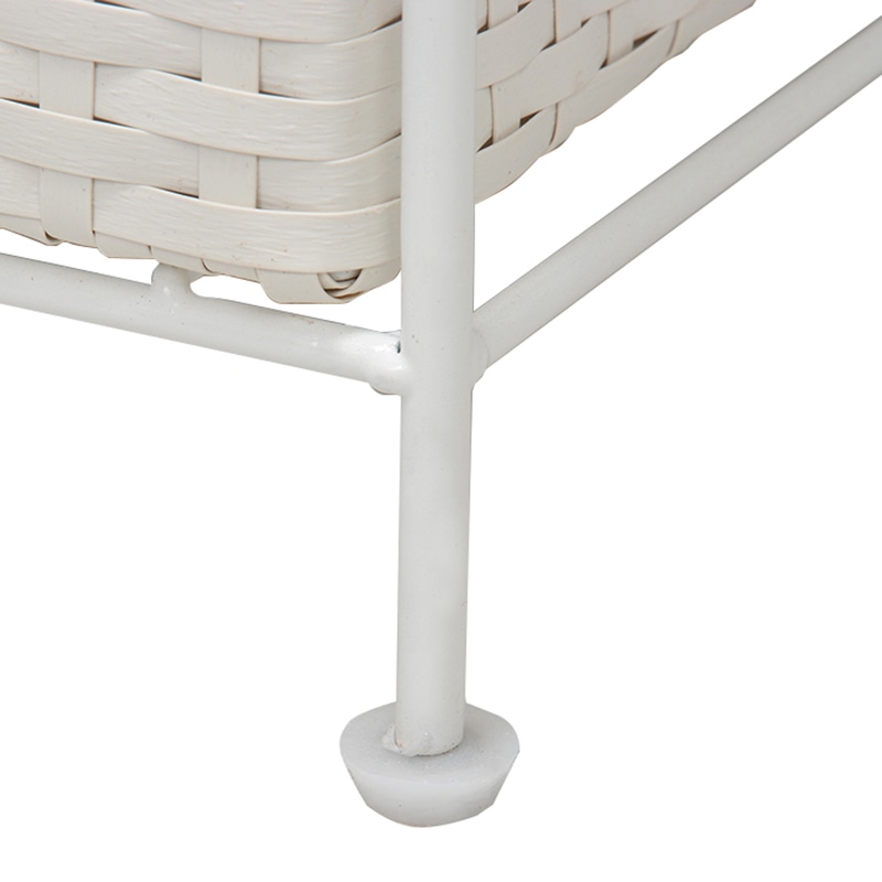 萩原 ランドリーラック 幅15.5cm 4杯 ホワイト RAN-2407WH 1台(ご注文単位1台)【直送品】