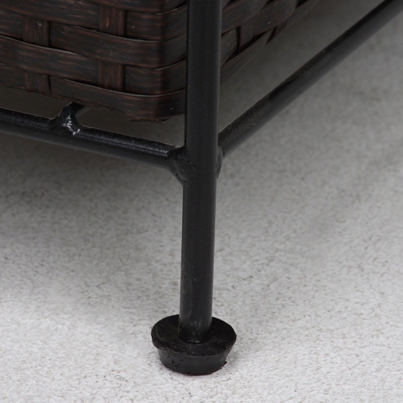 萩原 ランドリーラック 幅20.5cm 4杯 ダークブラウン RAN-2408DBR 1台(ご注文単位1台)【直送品】