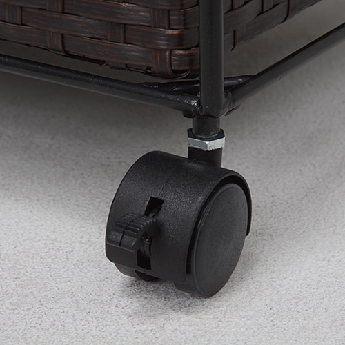 萩原 ランドリーラック 幅70.5cm 5杯 キャスター付 ダークブラウン RAN-2417DBR 1台(ご注文単位1台)【直送品】