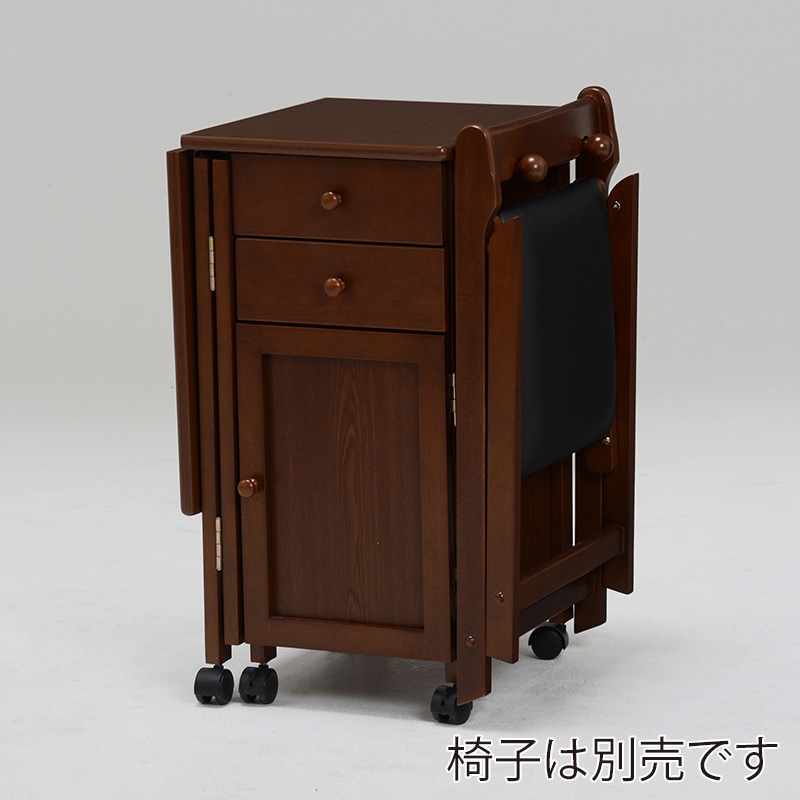 萩原 折りたたみデスク　幅88cm ブラウン VT-7370BR 1台（ご注文単位1台）【直送品】