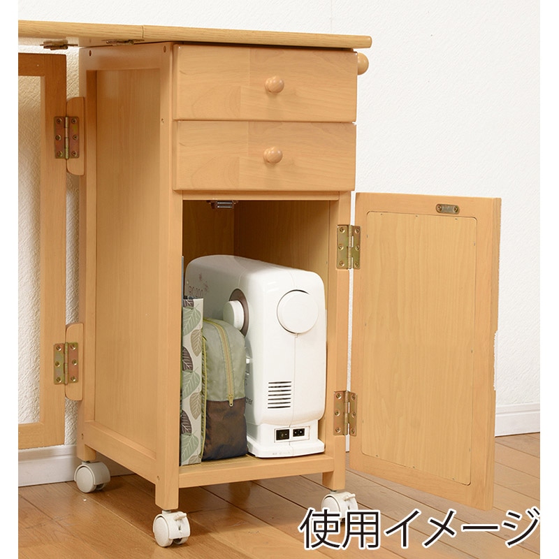 萩原 折りたたみデスク 幅88cm ナチュラル VT-7370NA 1台(ご注文単位1台)【直送品】