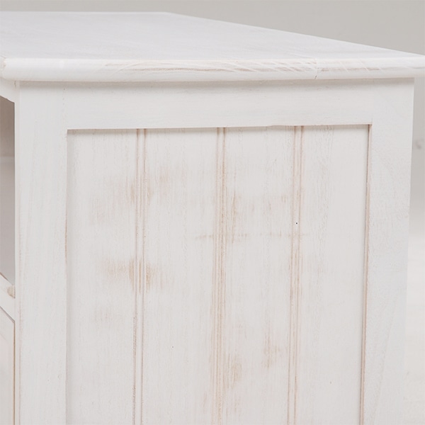 萩原 テレビ台 幅74cm アンティークホワイト MTV-5382AW 1台(ご注文単位1台)【直送品】