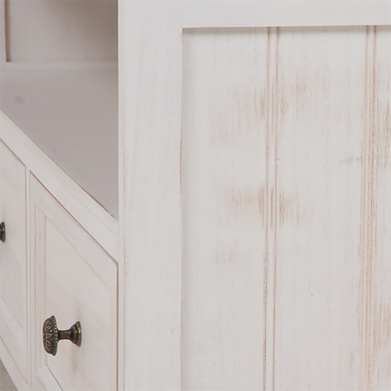 萩原 テレビ台　幅94cm アンティークホワイト MTV-5383AW 1台（ご注文単位1台）【直送品】