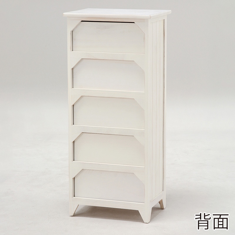 萩原 チェスト 5杯 アンティークホワイト MCH-5385AW 1台(ご注文単位1台)【直送品】