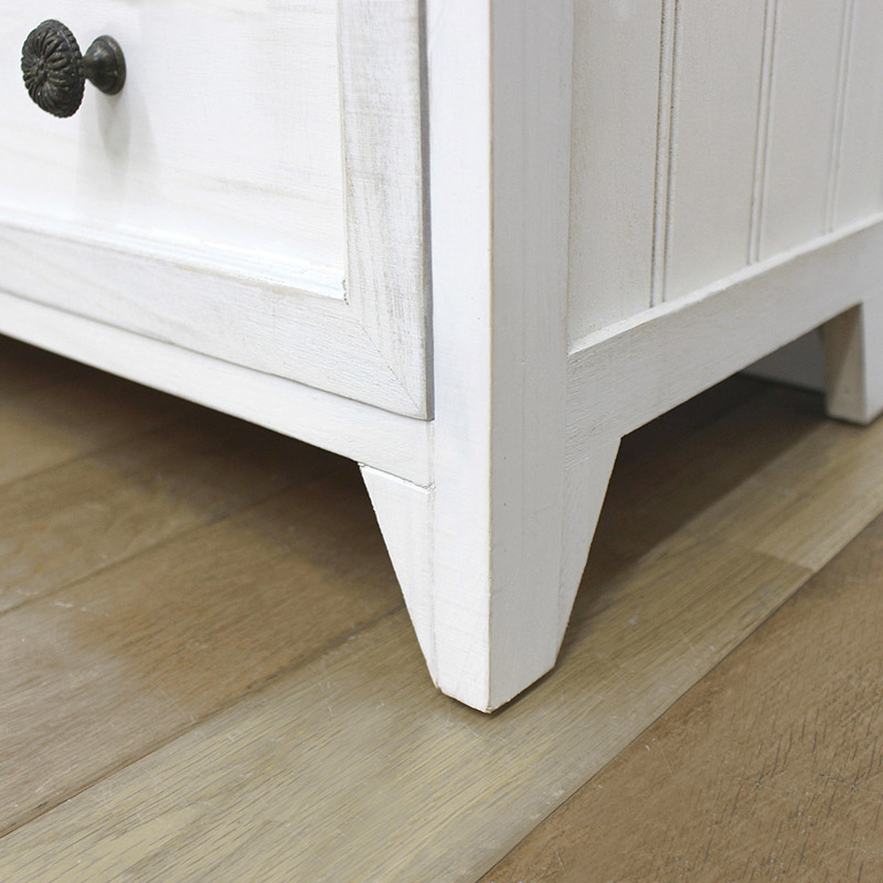 萩原 チェスト 5杯 アンティークホワイト MCH-5385AW 1台(ご注文単位1台)【直送品】