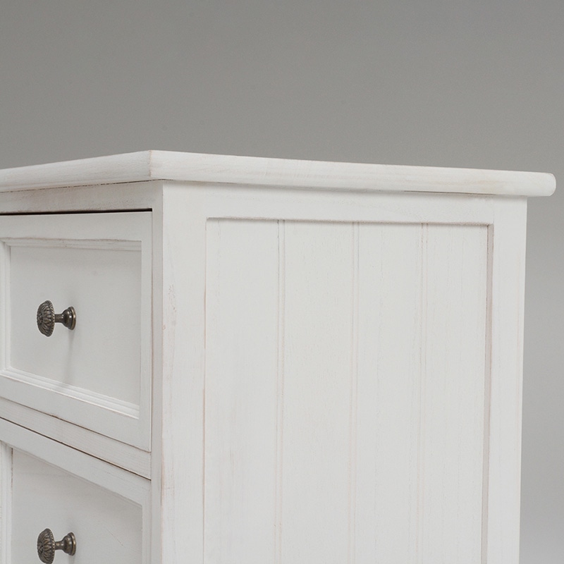 萩原 ワイドチェスト 6杯 アンティークホワイト MCH-5387AW 1台(ご注文単位1台)【直送品】