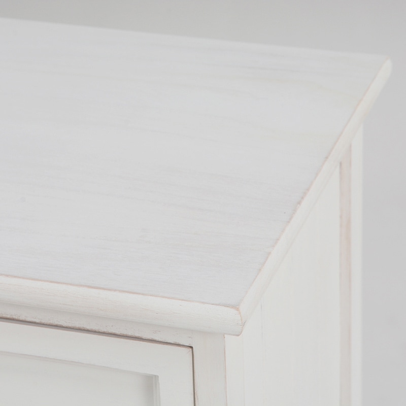 萩原 ローチェスト　6杯 アンティークホワイト MCH-5388AW 1台（ご注文単位1台）【直送品】