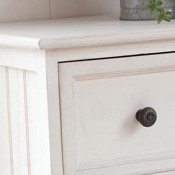 萩原 ローチェスト　6杯 アンティークホワイト MCH-5388AW 1台（ご注文単位1台）【直送品】