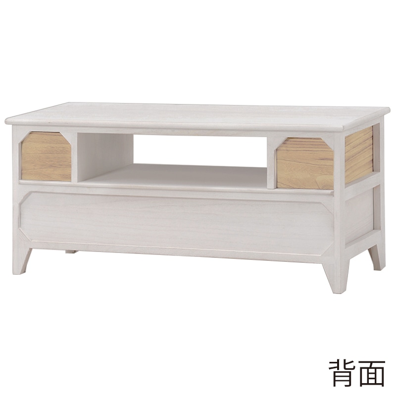 萩原 テレビ台　幅90cm アンティークホワイト　引出しタイプ MTV-5710AW 1台（ご注文単位1台）【直送品】