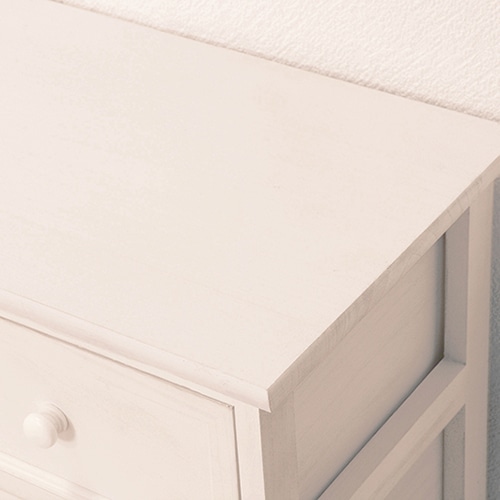 萩原 ローチェスト 幅90cm アンティークホワイト バスケットタイプ MCH-5713AW 1台(ご注文単位1台)【直送品】