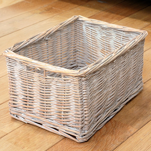 萩原 ローチェスト 幅90cm アンティークホワイト バスケットタイプ MCH-5713AW 1台(ご注文単位1台)【直送品】