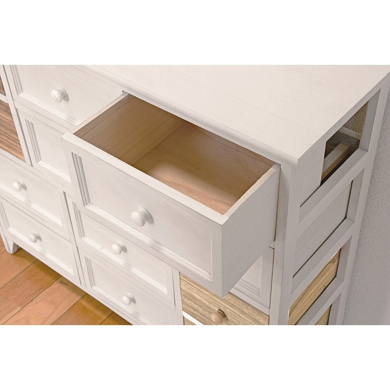 萩原 テレビ台 幅90cm アンティークホワイト 引出しタイプ MCH-5714AW 1台(ご注文単位1台)【直送品】