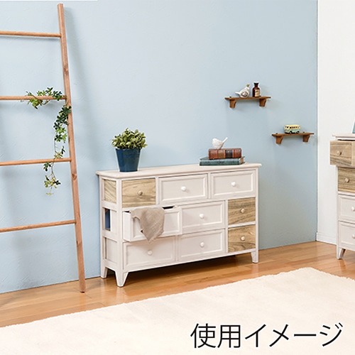 萩原 テレビ台 幅90cm アンティークホワイト 引出しタイプ MCH-5714AW 1台(ご注文単位1台)【直送品】