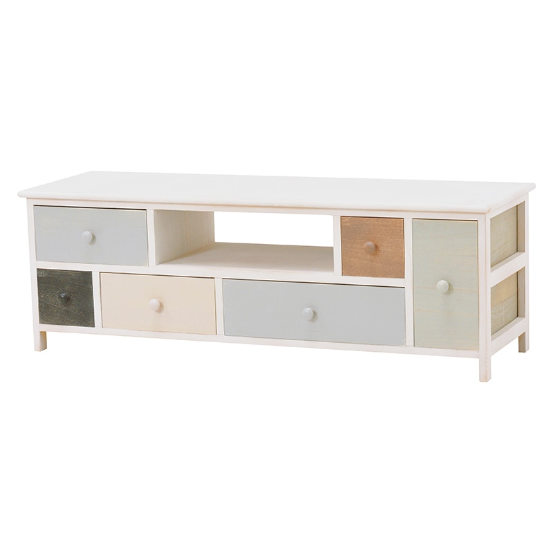 萩原 テレビ台 幅113cm アンティークホワイト MTV-8311AW 1台(ご注文単位1台)【直送品】