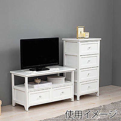 萩原 テレビ台 幅72cm ホワイト MTV-5506WH 1台(ご注文単位1台)【直送品】