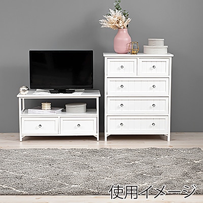 萩原 テレビ台 幅72cm ホワイト MTV-5506WH 1台(ご注文単位1台)【直送品】