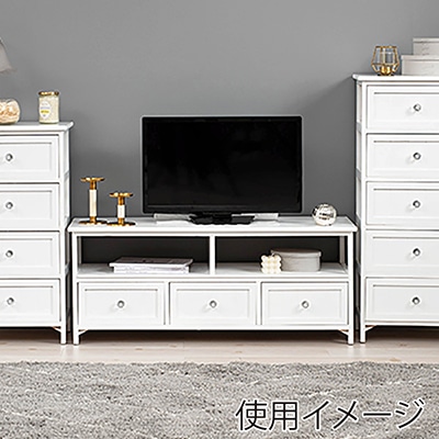 萩原 テレビ台 幅100cm ホワイト MTV-5507WH 1台(ご注文単位1台)【直送品】