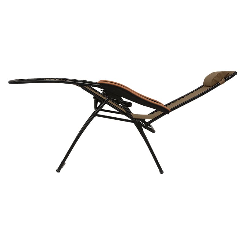 萩原 リラックスチェアー　折りたたみ式 カーキ LC-4058BR 1台（ご注文単位1台）【直送品】