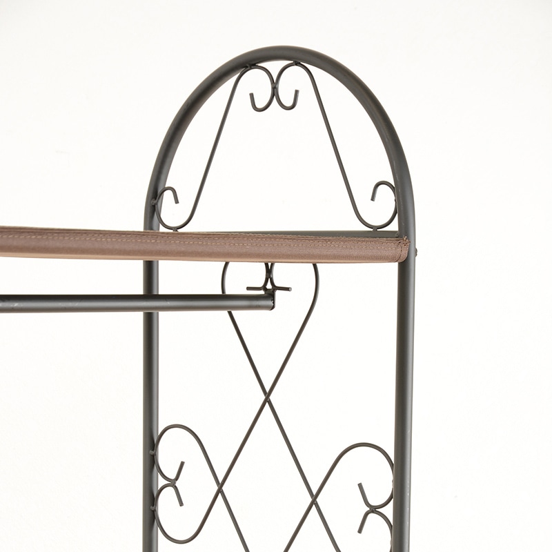 萩原 ハンガーラック 幅75cm 引出し2杯 ブラウン KHR-3160BR 1台(ご注文単位1台)【直送品】