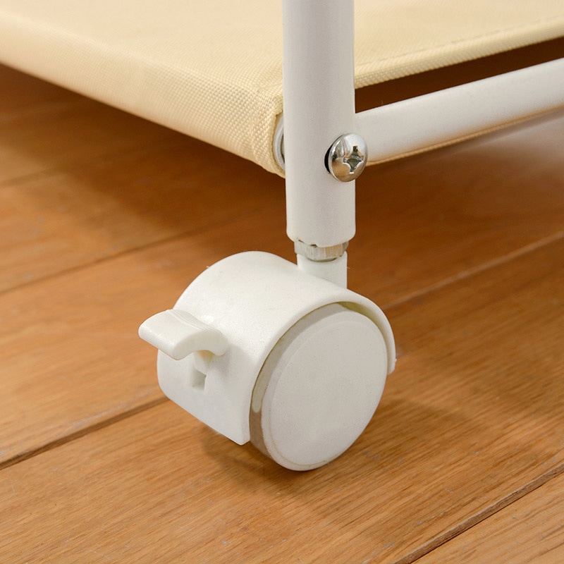 萩原 ハンガーラック 幅75cm 引出し2杯 ホワイト KHR-3160WH 1台(ご注文単位1台)【直送品】