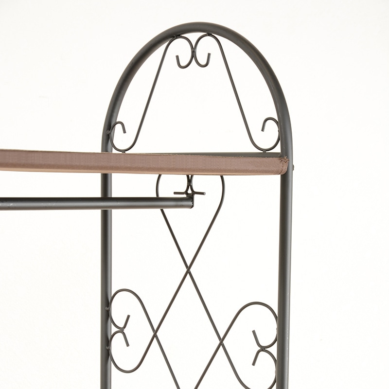 萩原 ハンガーラック 幅80cm ブラウン KHR-3161BR 1台(ご注文単位1台)【直送品】