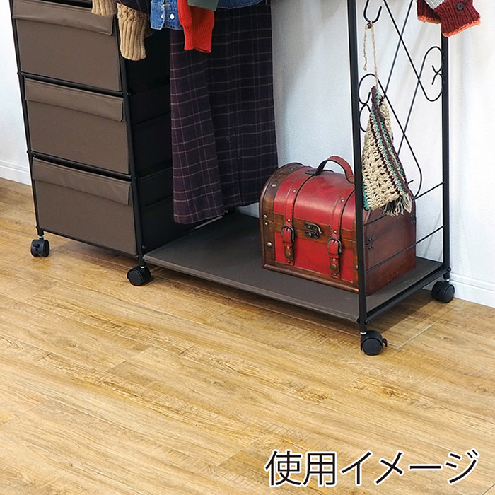 萩原 ハンガーラック 幅80cm ブラウン KHR-3161BR 1台(ご注文単位1台)【直送品】