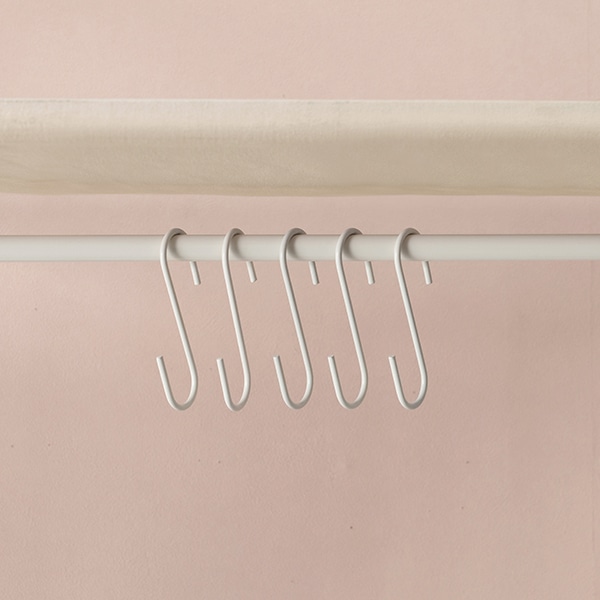 萩原 ハンガーラック 幅75cm 引出し2杯 カーテン付 ピンク KHR-3162PI 1台(ご注文単位1台)【直送品】