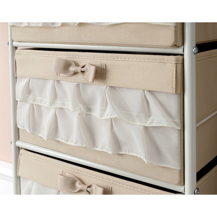 萩原 ハンガーラック 幅80cm 引出し7杯 ピンク KHR-3165PI 1台(ご注文単位1台)【直送品】