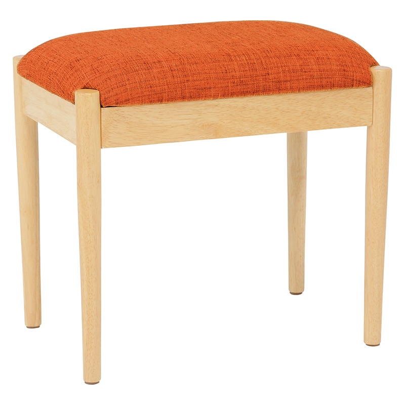 萩原 スツール ナチュラル×オレンジ VH-7949OR 1台(ご注文単位1台)【直送品】