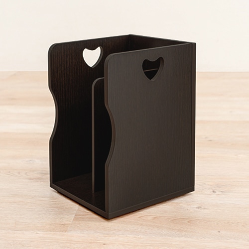 萩原 スタッキング ブックスタンド 2個組 ダークブラウン MM-6805DBR-S2 1セット(ご注文単位1セット)【直送品】