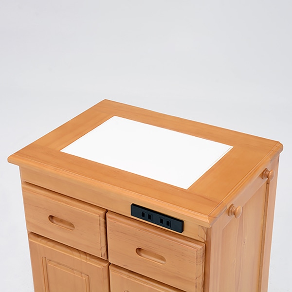 萩原 キッチンカウンター 幅47cm×高さ71cm ナチュラル MUD-6520NA 1台(ご注文単位1台)【直送品】