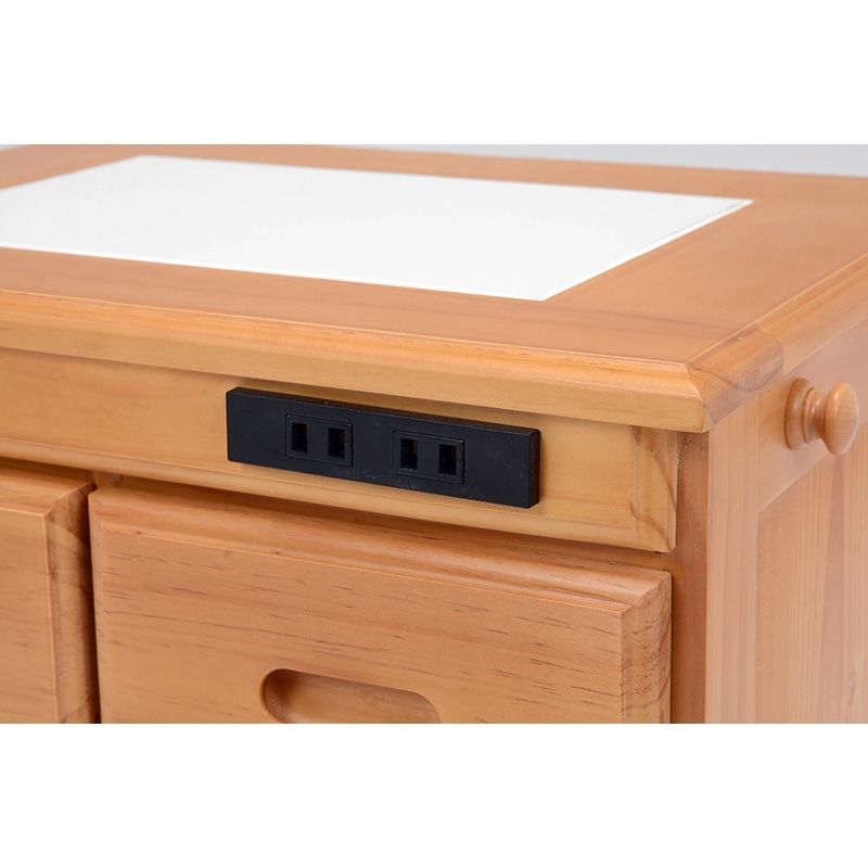 萩原 キッチンカウンター 幅47cm×高さ71cm ナチュラル MUD-6520NA 1台(ご注文単位1台)【直送品】