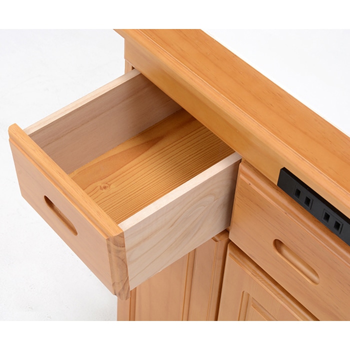 萩原 キッチンカウンター 幅47cm×高さ71cm ナチュラル MUD-6520NA 1台(ご注文単位1台)【直送品】