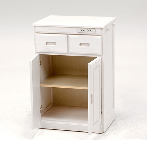 萩原 キッチンカウンター 幅47cm×高さ71cm ホワイトウォッシュ MUD-6520WS 1台(ご注文単位1台)【直送品】