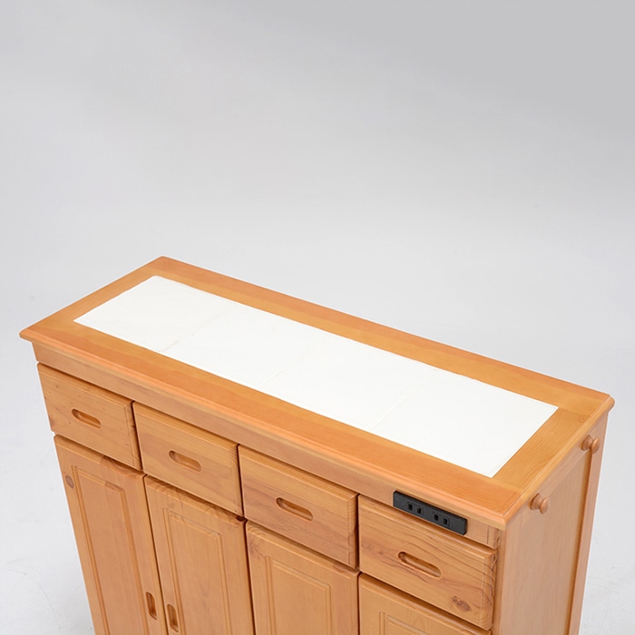 萩原 キッチンカウンター 幅91cm×高さ91cm ナチュラル MUD-6525NA 1台(ご注文単位1台)【直送品】