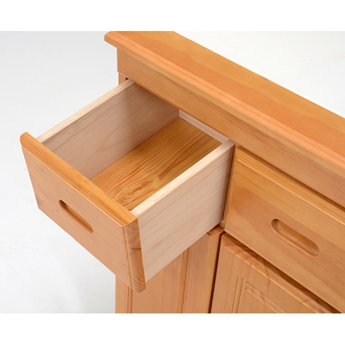 萩原 キッチンカウンター 幅91cm×高さ91cm ナチュラル MUD-6525NA 1台(ご注文単位1台)【直送品】