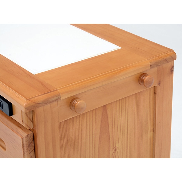 萩原 キッチンカウンター 幅91cm×高さ91cm ナチュラル MUD-6525NA 1台(ご注文単位1台)【直送品】