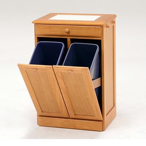 萩原 ダストボックス 15L×2 ナチュラル MUD-6720NA 1台(ご注文単位1台)【直送品】