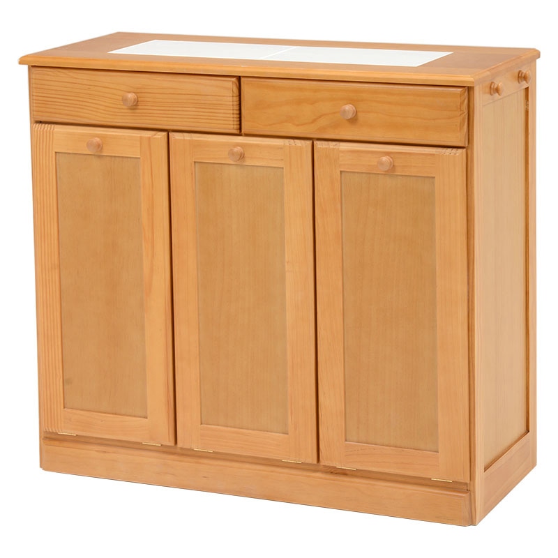 萩原 ダストボックス　25L×3 ナチュラル MUD-6723NA 1台（ご注文単位1台）【直送品】