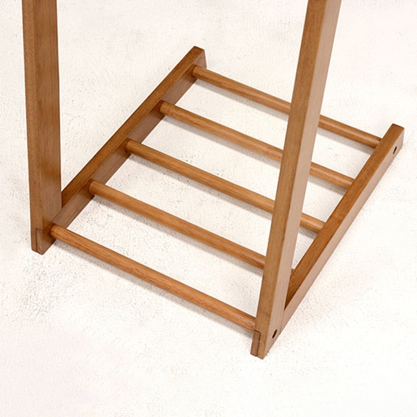 萩原 L字型ハンガーラック 幅30cm ライトブラウン VR-7214LBR 1台(ご注文単位1台)【直送品】