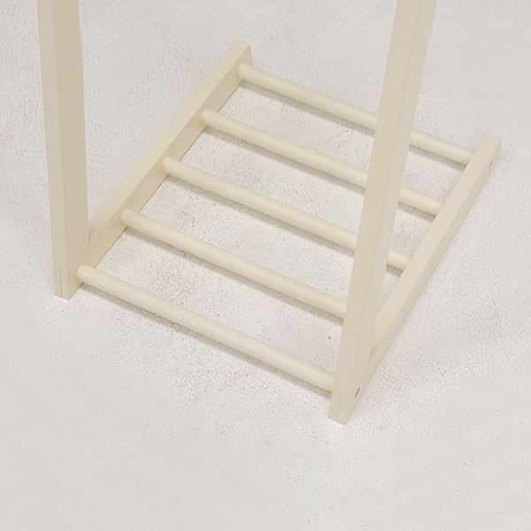 萩原 L字型ハンガーラック 幅30cm アイボリー VR-7214IV 1台(ご注文単位1台)【直送品】