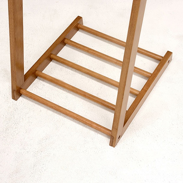 萩原 L字型ハンガーラック 幅40cm ライトブラウン VR-7215LBR 1台(ご注文単位1台)【直送品】