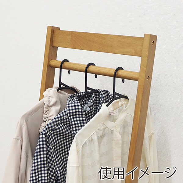萩原 L字型ハンガーラック 幅40cm ライトブラウン VR-7215LBR 1台(ご注文単位1台)【直送品】