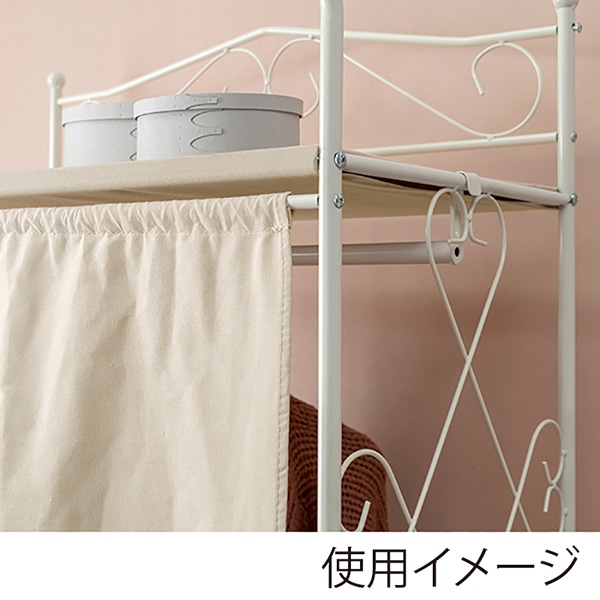 萩原 ハンガーラック 幅80cm 引出し5杯 ピンク KHR-3163PI 1台(ご注文単位1台)【直送品】